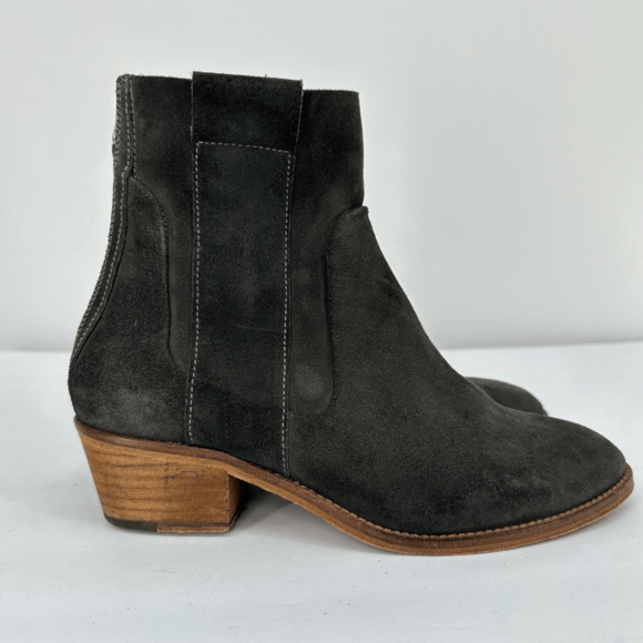 BASKE California Womens 8 Gray Gunner Suede Ankle Boots Boho Western - Picture 7 of 15